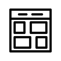 layout icon or logo isolated sign symbol vector illustration - high quality black style vector icons
