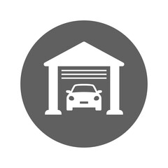Car, carriage, conveyance icon. gray vector graphics.