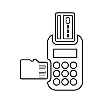 recommend clip art: Card, device, disc outline icon. line art vector.