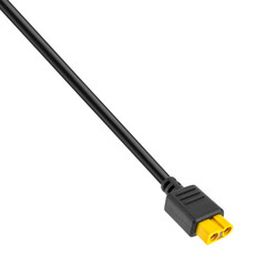 cable with power connector xt60F, for charging batteries from solar panels, white background