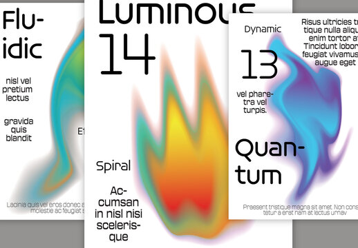 Flyer A4 Plasma Futuristic Glow Fluid Soft Gradient Shape