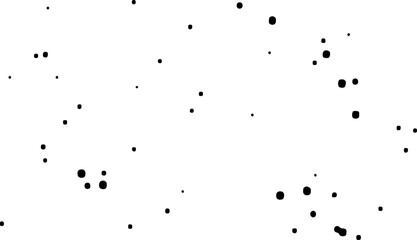 Small uneven spots and particles of debris. Abstract vector texture. Distressed uneven background. Grunge texture overlay with fine grains isolated on white background. Vector illustration. EPS10.