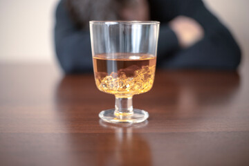 Uncontrolled consumption of alcohol - alcoholizm disease