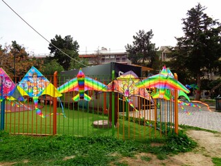 Kites for sale, for the Clean Monday holiday, in Glyfada, Athens, Greece