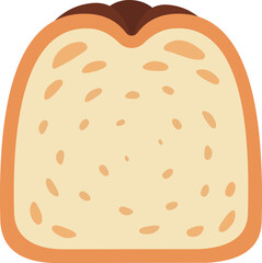 Canele Cut Icon Element illustration Flat style