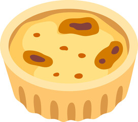 Tart Egg Icon Element illustration Flat style