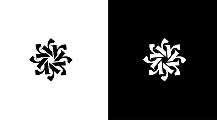 Letter r logo flower initial vector monogram icon style Design template - obrazy, fototapety, plakaty