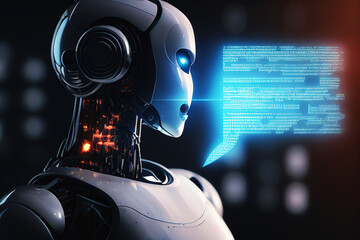 Artificial intelligence AI chatbot. Digital chatting, Chatbot, robot application. Generative AI. 3