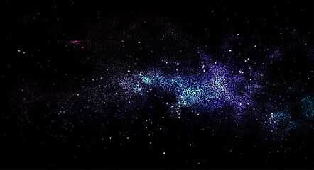 Cosmic illustration. Stippling space background with stars