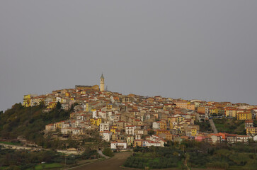 View of Montenero di Bisaccia, a small and important town in lower Molise, Italy