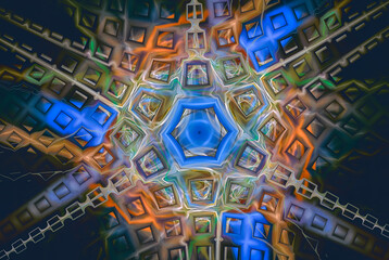 Abstract modern dynamic stylish blue decorative pattern wave banner background.