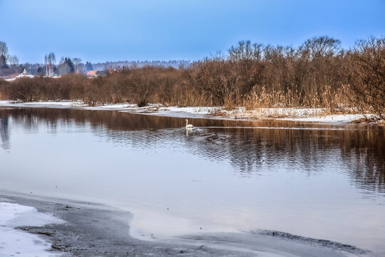 early spring river