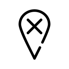 Obraz premium map pin icon or logo isolated sign symbol vector illustration - high quality black style vector icons 