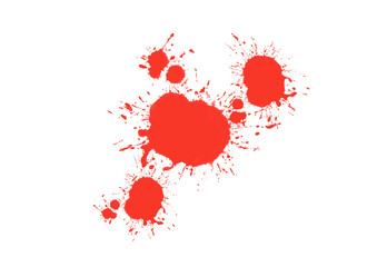 Rote Blutspritzer auf Transparentem Hintergrund