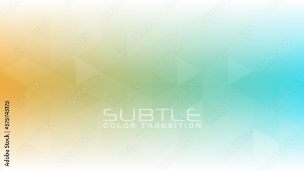 Poster Subtle background with gradient from light orange to turquoise blue. Minimal vector pattern