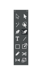 vector illustration. toolbar in the program. technologies. Graphic Designer. icon. symbol or sign. tool, tools. interface. process