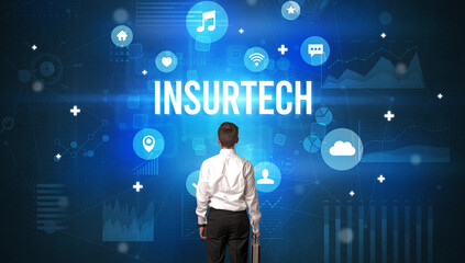 Rear view of a businessman