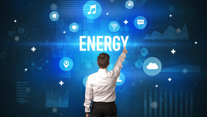 Rear view of a businessman