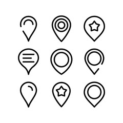 map pin icon or logo isolated sign symbol vector illustration - high quality black style vector icons
