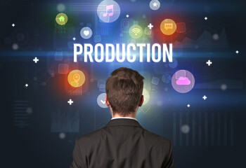 Rear view of a businessman