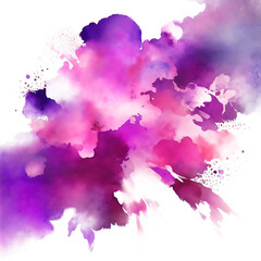 pink watercolor with transparent background Generative AI