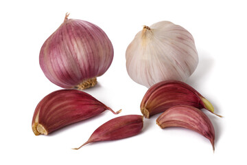  Garlic cloves and bulbs