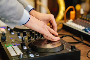 Mixing console. An electronic device for sound recording and mixing