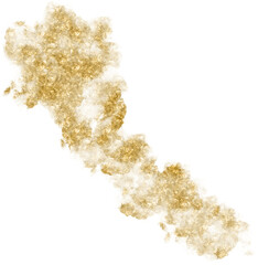 Fototapeta na wymiar Gold Glitter Gradient Smoke Abstract Shape