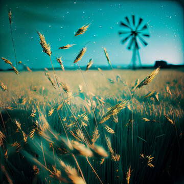 plants,nature,landscape,unique,imagination,stars,wheat