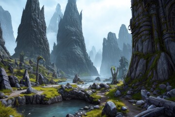 Fantasy Environment Concept - Natural - Legendary - Creature - Magical - Dark Fantasy - Stylized - Game Environment - Elder