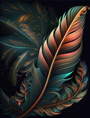 Eclectic style illustration combining cultural and artistic impressions. Nature inspired and focusing on organic elements. Isolated on a black background.