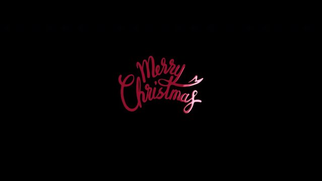 4k Merry Christmas Alpha Channel, Trasparent