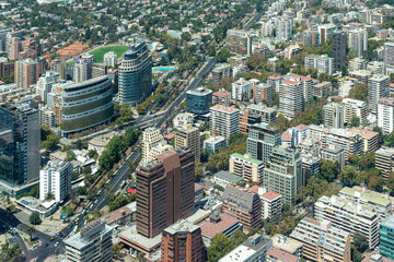 Naklejka premium Santiago, Chile urban skyline and cityscape
