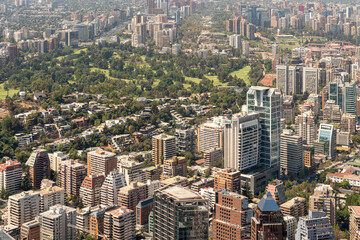 Fototapeta na wymiar Santiago, Chile urban skyline and cityscape