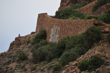 Fototapeta na wymiar Altes Mauer in Almeria Andalusien