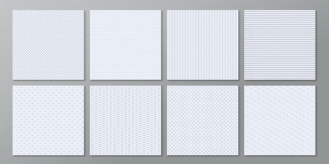 White paper texture vector background. Abstract pattern with dots and lines in square frame EPS10