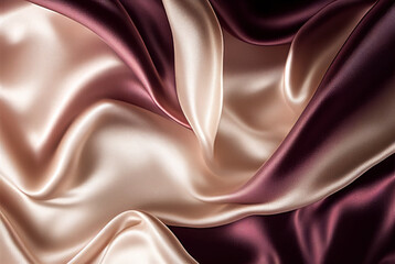 Fototapeta premium Silk fabric background. AI generated image. 