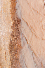 Abstract patterns in a desert runoff stream