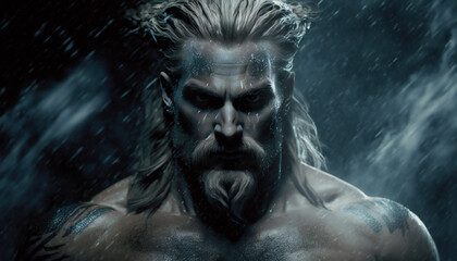 Freyr the god of male virility and good weather  - German gods - Mythologies - Generative AI