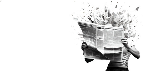 The power of news and information; illustration made with generative AI