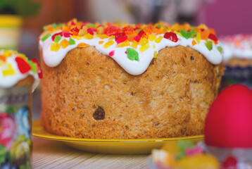 Russian homemade Easter cake