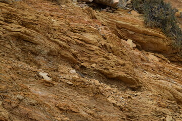 Sandsteinen Schichten  Geologische Schchten in Andausien 