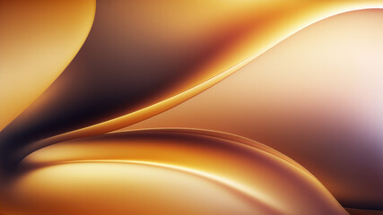 Abstract trendy background with warm orange gradient curve lines