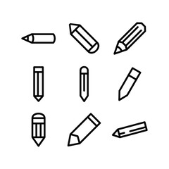 pencil icon or logo isolated sign symbol vector illustration - high quality black style vector icons
