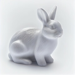 simple toy bunny 3d illustration, generative ai.