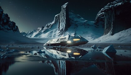 Alien ice Planet