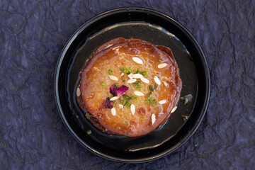 Juicy Sugary Pancakes Sweets Also Called Malpua, Pooa Or Pua Are Traditional Indian Dessert Mithai Drenched, Dunked, Soaked Or Dip In Sugar Syrup Cheeni Ki Chasni. Enjoyed On Holi, Navratri and Diwali