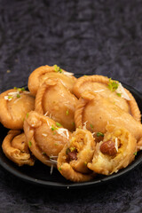 Stuffing Of Gujia Or Gujiya, Pirukiya, Pirukia, Pedakiya, Karanji, Basundi Or Gughra With Mawa, Khoya, Chasni, Mava, Khoa Filling - Sweet Indian Dumpling For Deepawali, Teez, Holi, Diwali And Teej