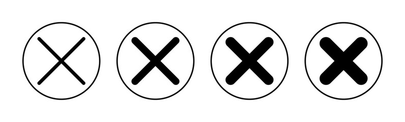 Close icon vector for web and mobile app. Delete sign and symbol. cross sign