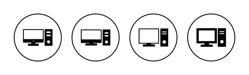 Computer icon vector for web and mobile app. computer monitor sign and symbol